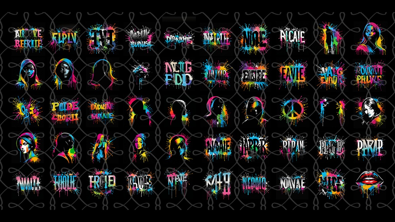 Media 1 for listing Street Graffiti Alpha Brush Pack – Drip, Splash & Urban Decals (4K) - 50 Pieces