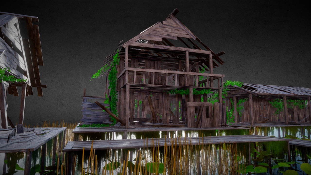 出品Abandon Wooden Swamp House Sceneのメディア1