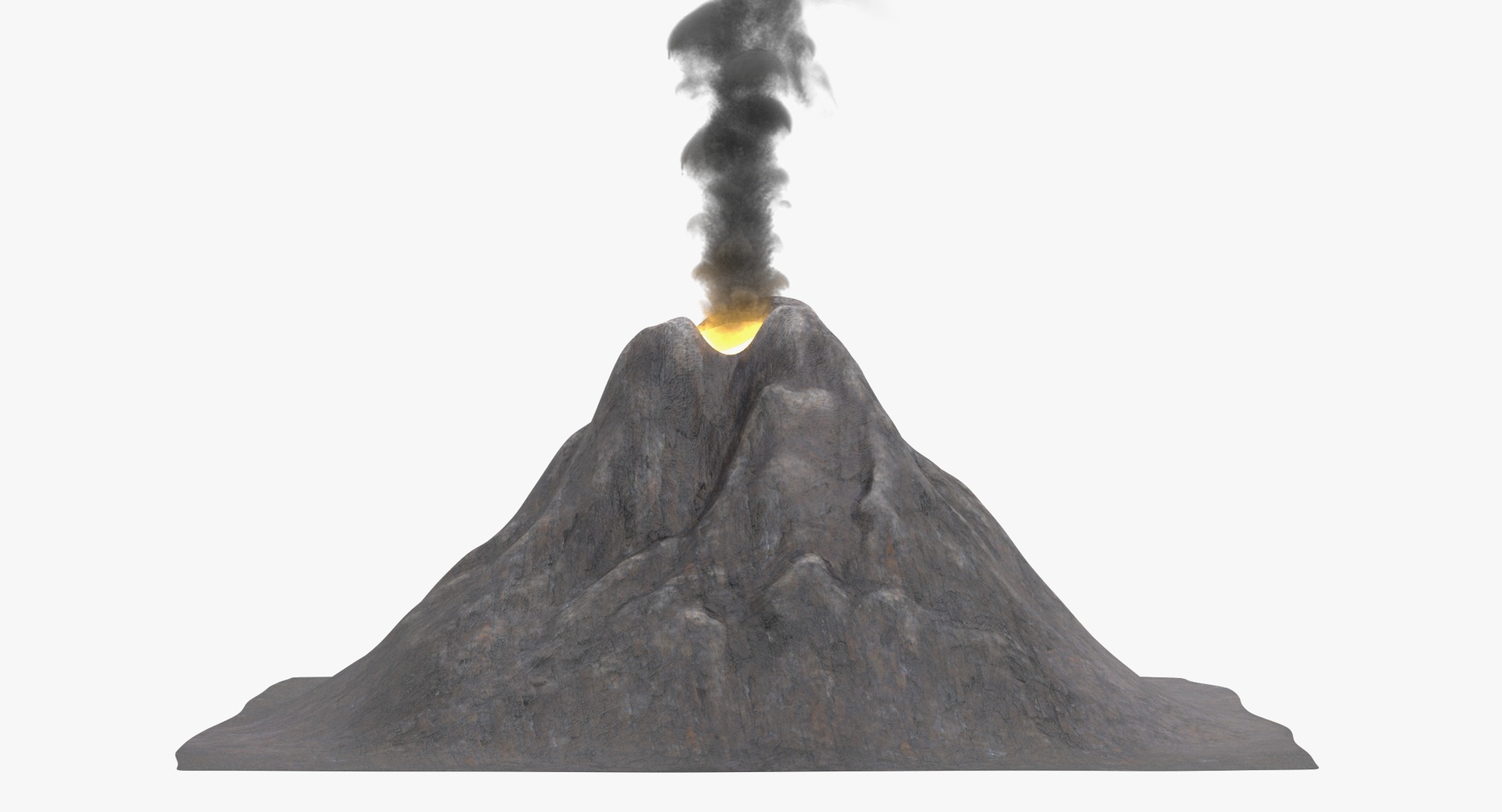Media 1 for listing Volcano - Stylized Active Mount with Smoke Sim for Blender