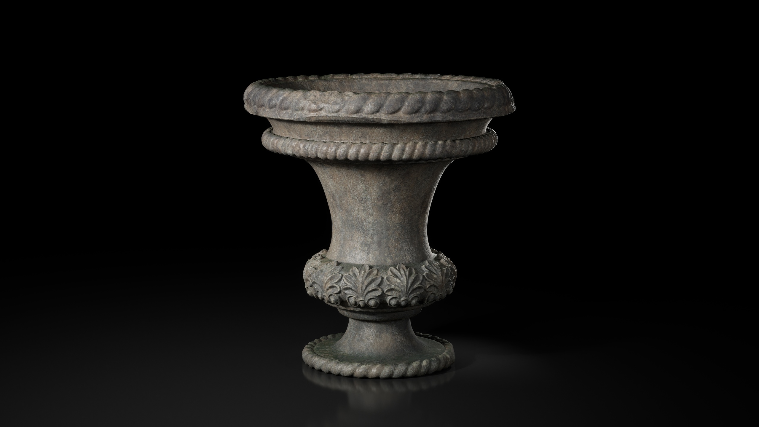 Media 1 for listing Classic Garden Vase - Stone Park Planter Urn