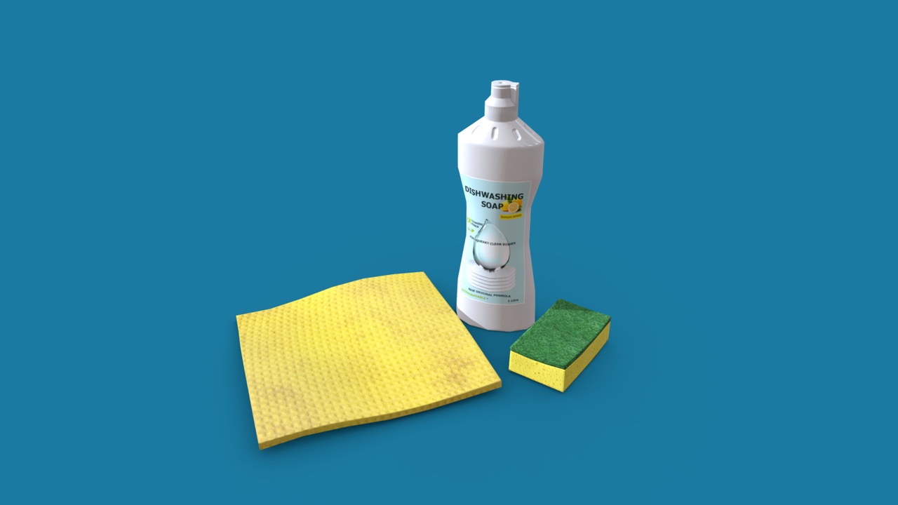 Media 1 for listing Dishwashing Soap, Sponge, Cloth