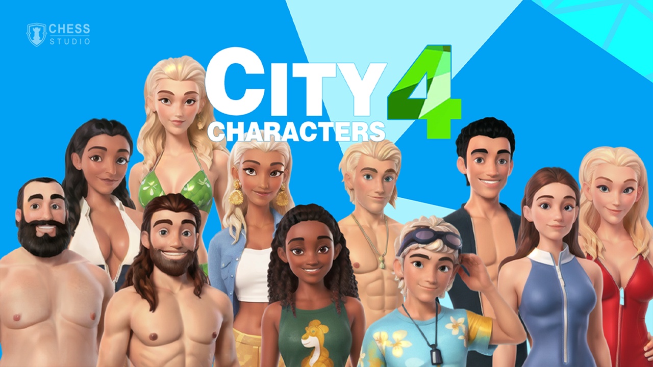Media 1 for listing City Characters 04 Beach Boys and Girls