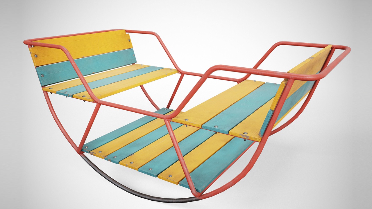 Media 1 for listing Painted Playground Balancer Boat