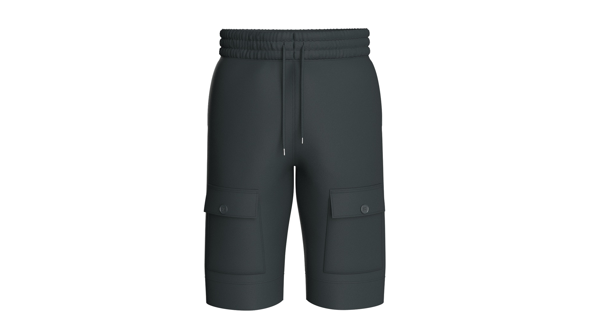 Media 1 for listing Men Elastic Waist Drawstring Shorts With Pockets | High Poly