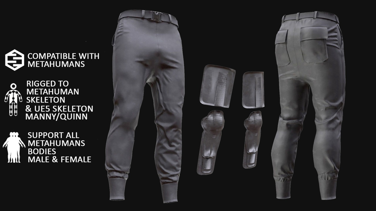 Média 1 pour l'article Military Armored Pants - All MH Bodies & UE5 Skeletons - Rigged