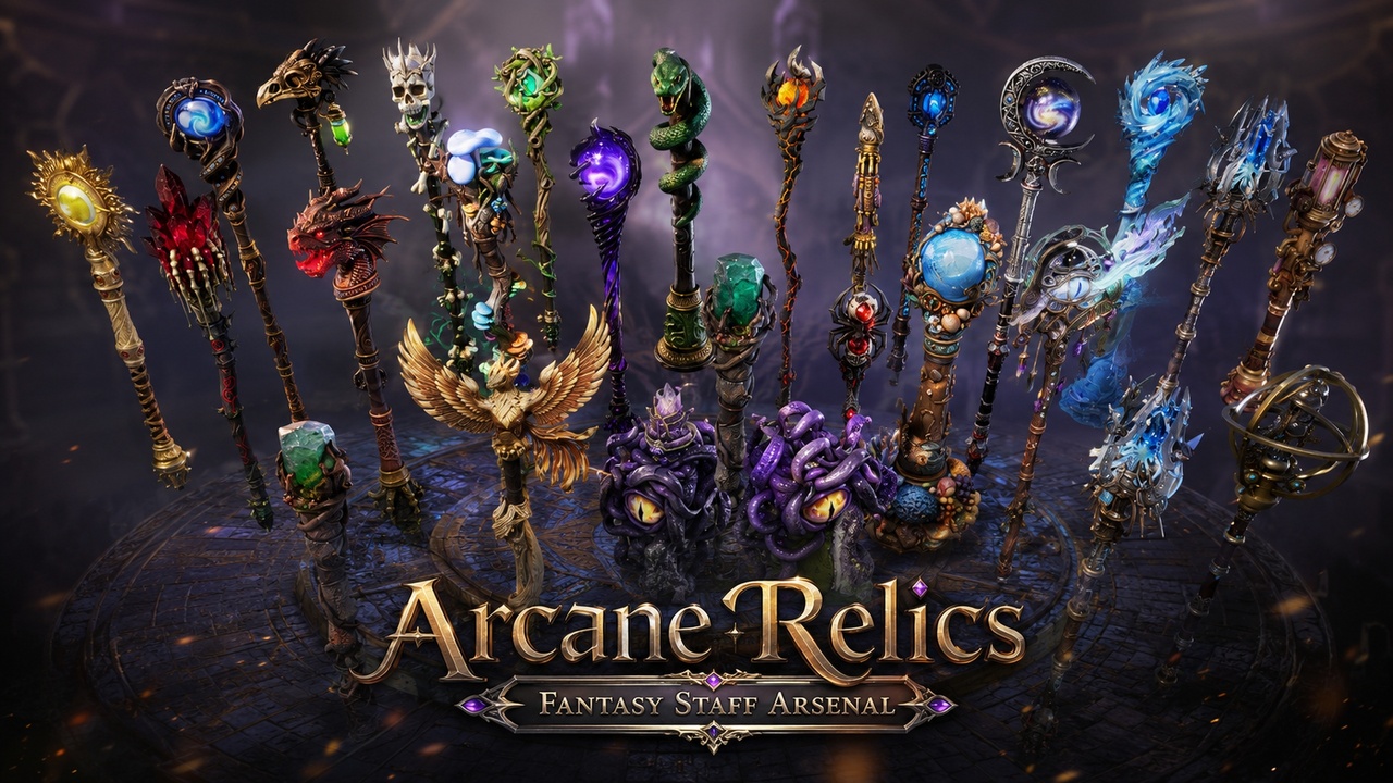 Media 1 for listing Arcane Relics: Fantasy Staff Arsenal