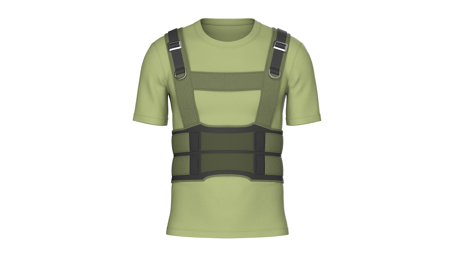 Media 1 for listing Men T-Shirt With Tactical Chest Rig | High Poly