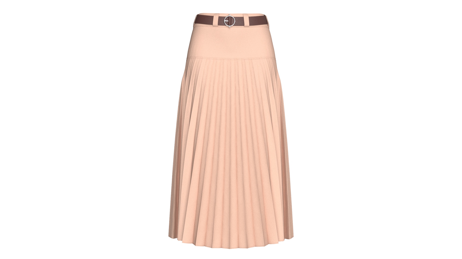Media 1 for listing Girls Pleated Maxi Skirt With Belt | High Poly