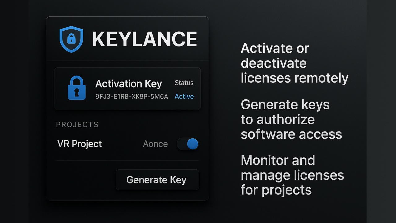 الوسائط 1 للقائمة Keylance – Manage access & licenses for your Unreal Package