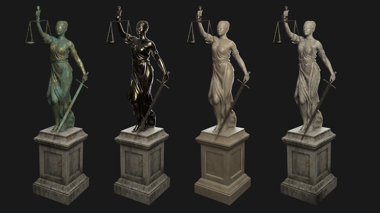 Media 1 for listing Themis Statue – Game-Ready 3D Asset