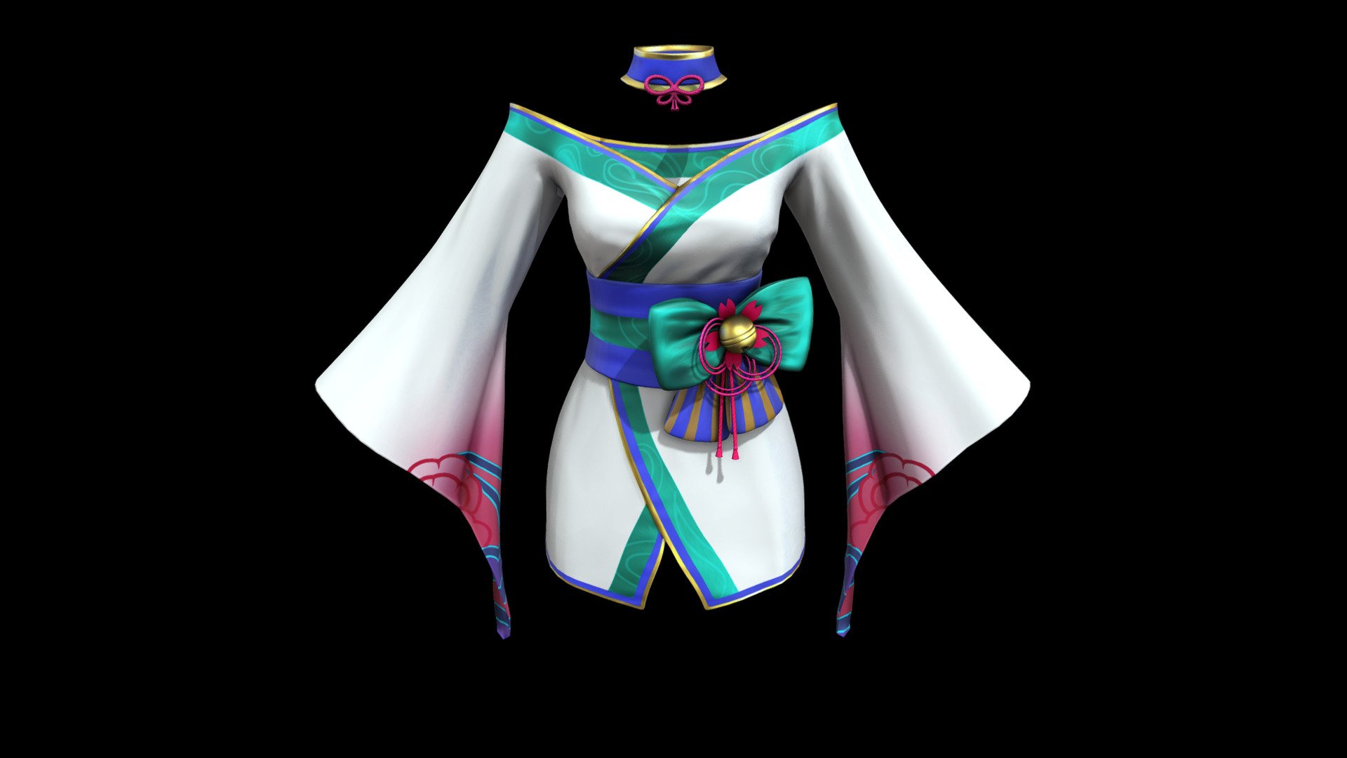 short kimono dress anime Pink Royal Anime Kimono Dress FM-Anime Fate/Grand Order Shiki Ryougi (Saber Class) Kimono