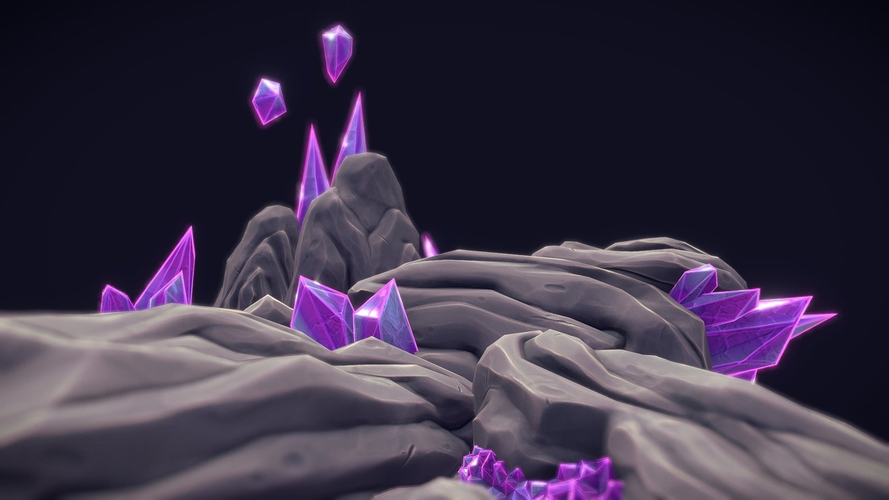 Media 1 for listing Stylized Rocks And Crystals