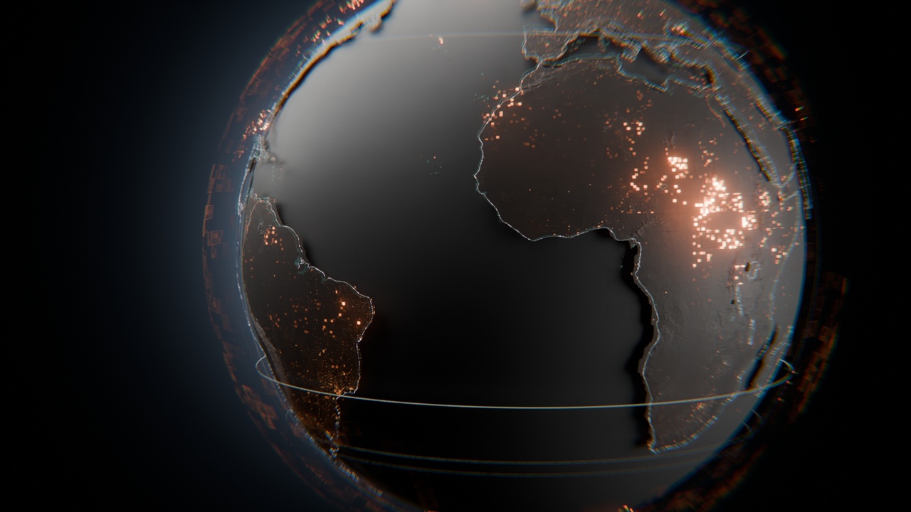 Media 1 for listing Global Network Visualization - Geometry Node - Blender 3D