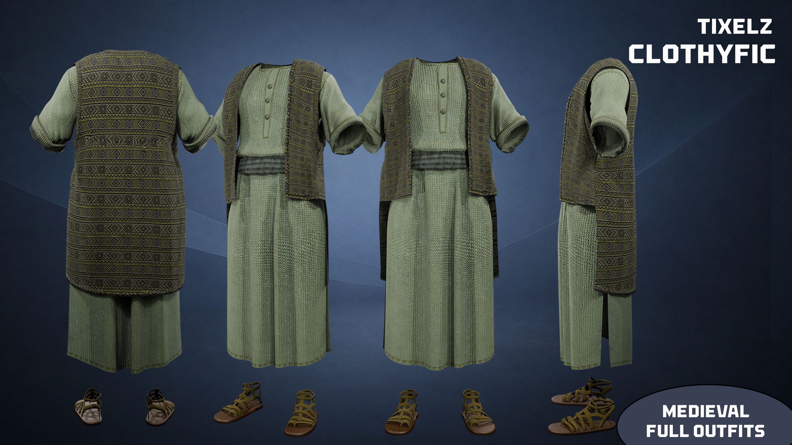 Media 1 for listing medieval full outfit 13 - clothyfic bundles