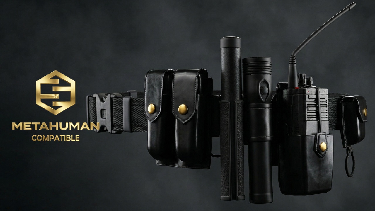 Media 1 for listing Law Enforcement Utility Belt Set with Radio Holder Flashlight and Dual Pouches