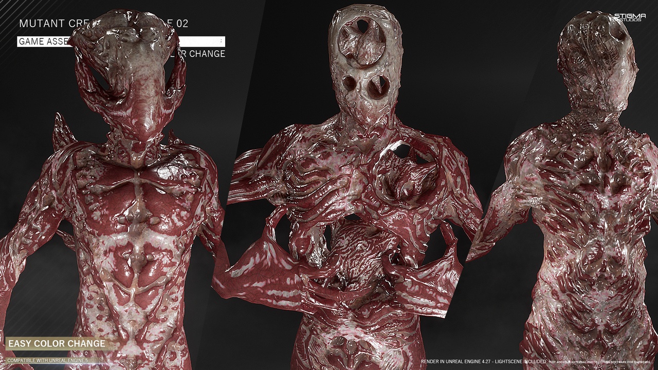 Media 1 for listing Mutant Creature Bundle 02 - Game Assets + Extra | STIGMA STUDIOS