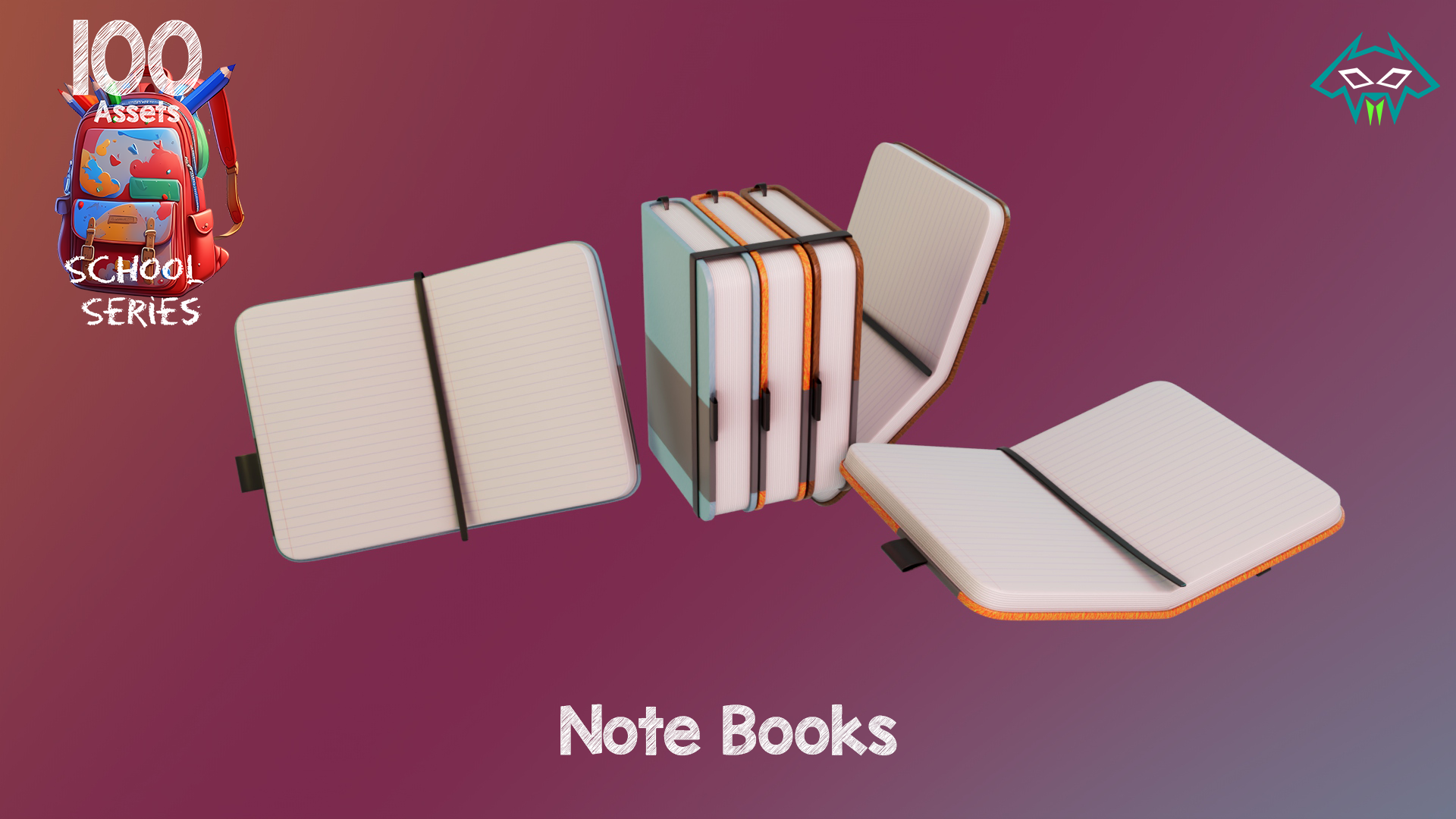 100 Assets - School Series - Note Books | Fab