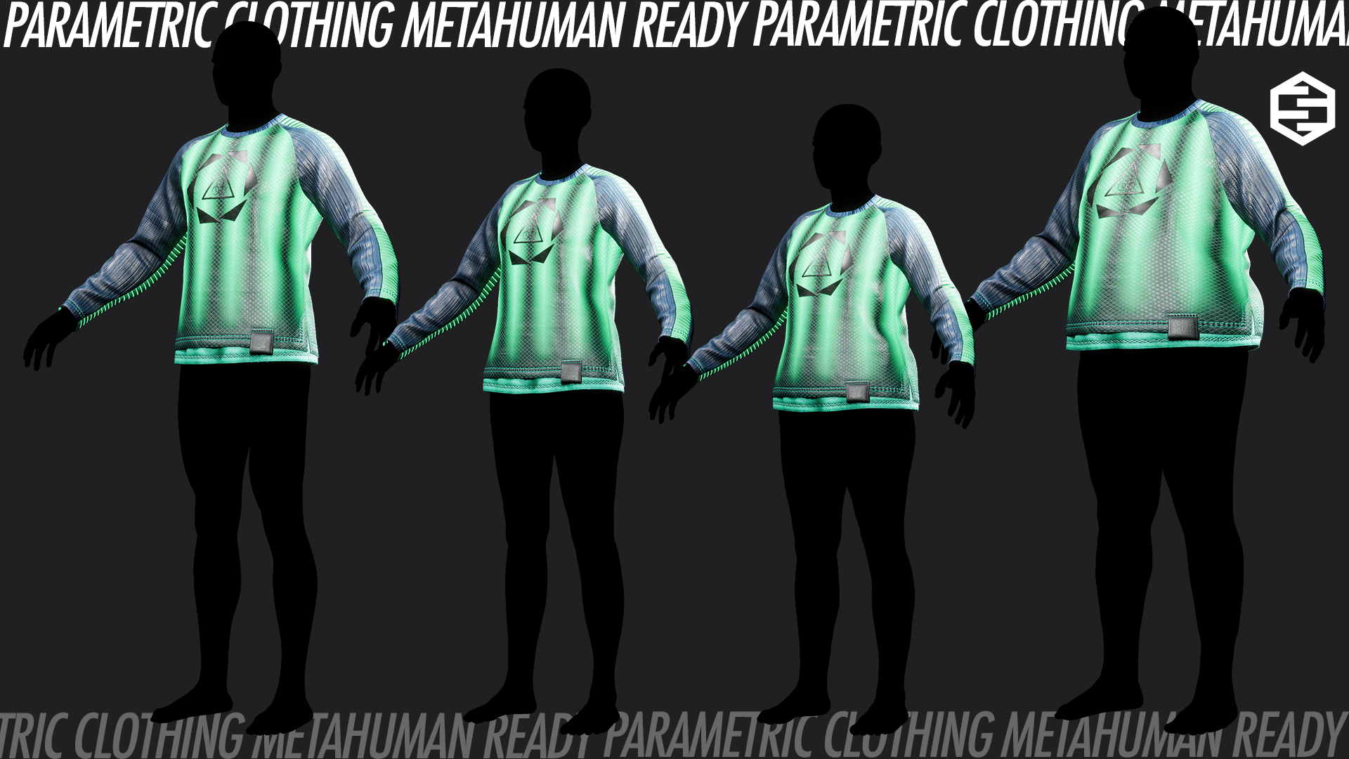 Parametric Character Sweatshirt Cyber- Parametric Clothing | Fab