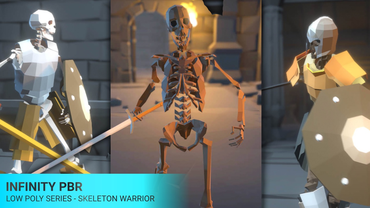 Media 1 for listing Low Poly - Skeleton Warrior