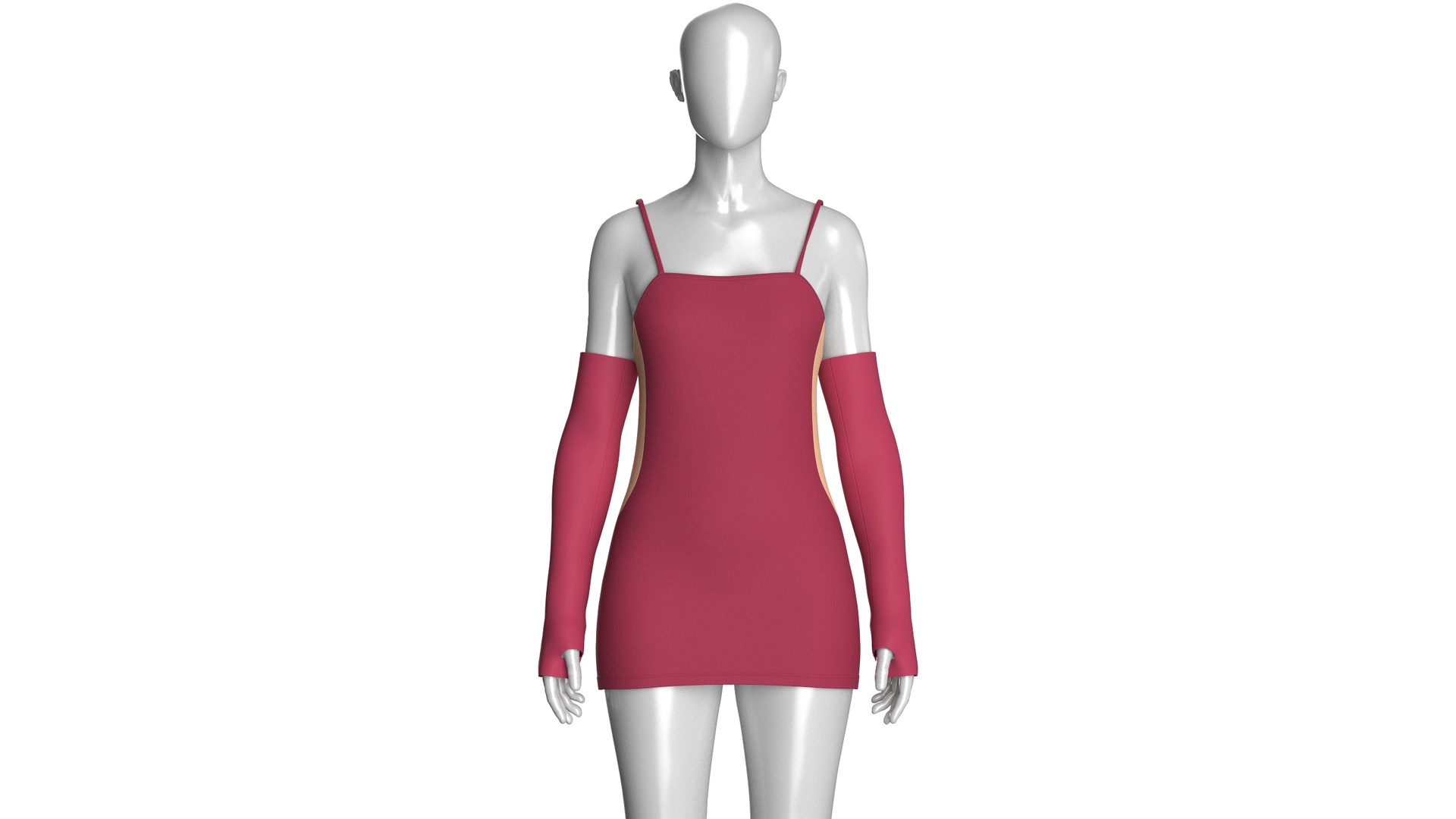 Media 1 for listing Girls Bodycon Mini Dress With Sleeves | High Poly
