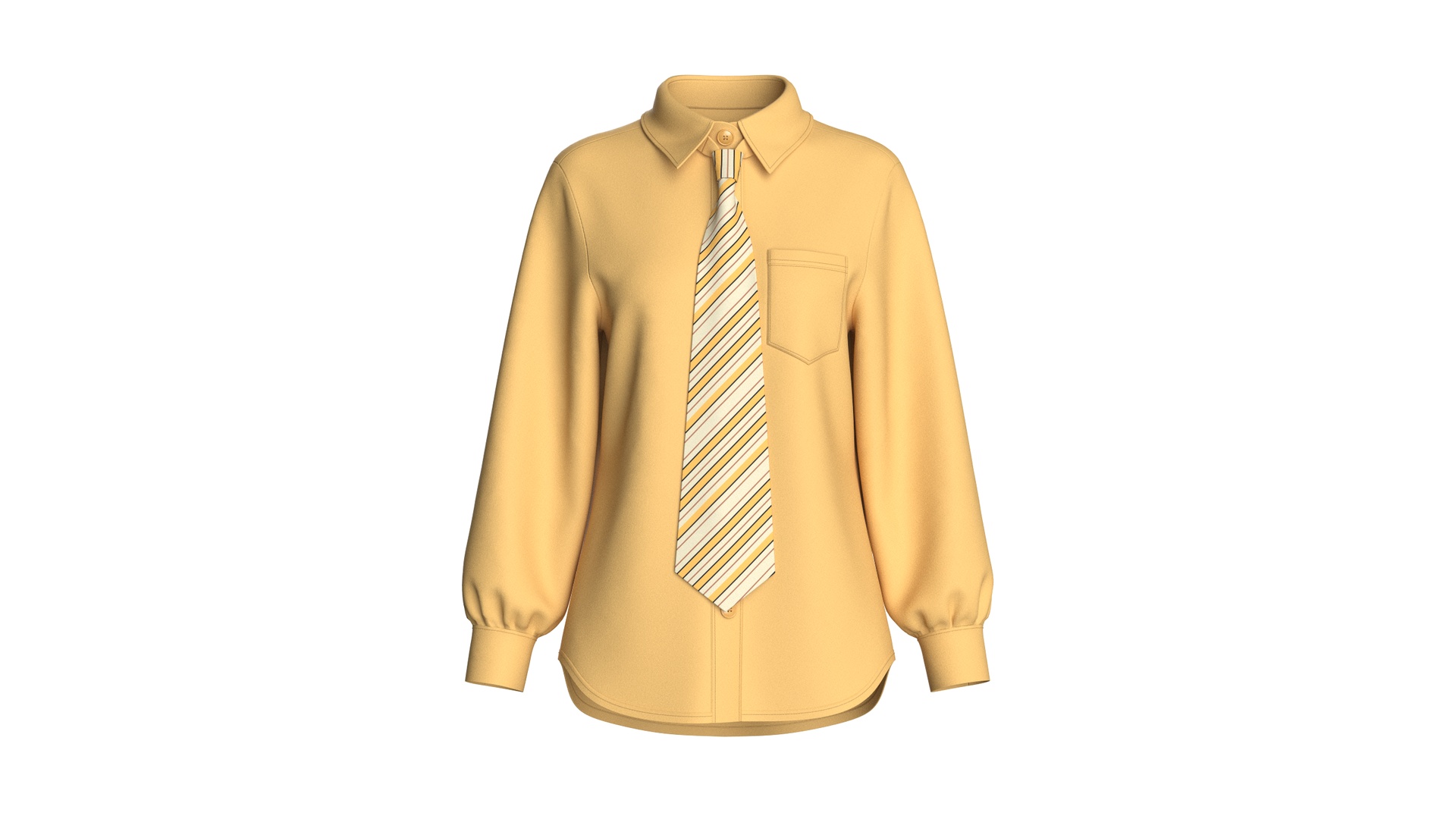 Media 1 for listing Girls Yellow Tie Shirt | High Poly