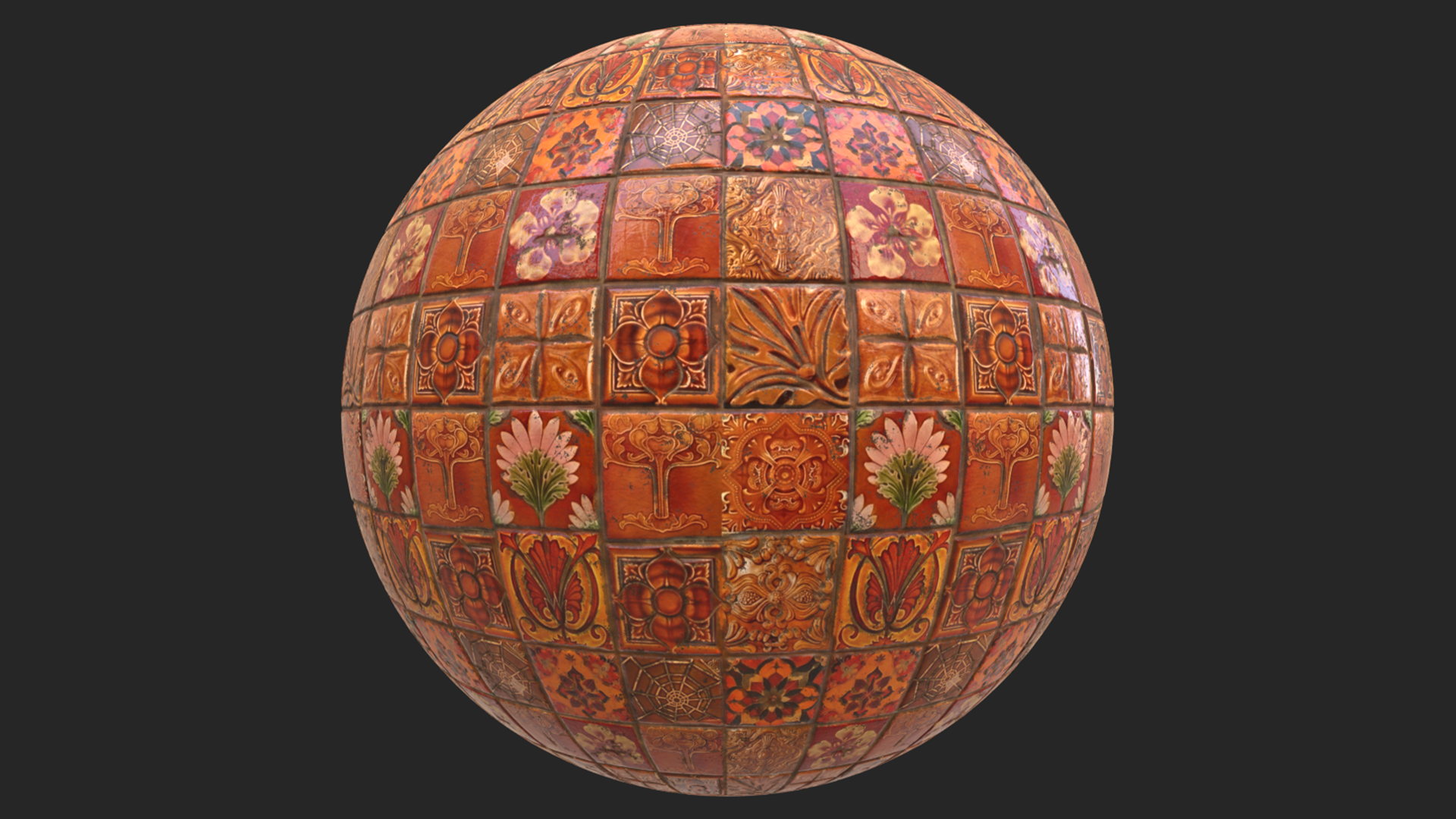 Orange Tiles - Texture | Fab