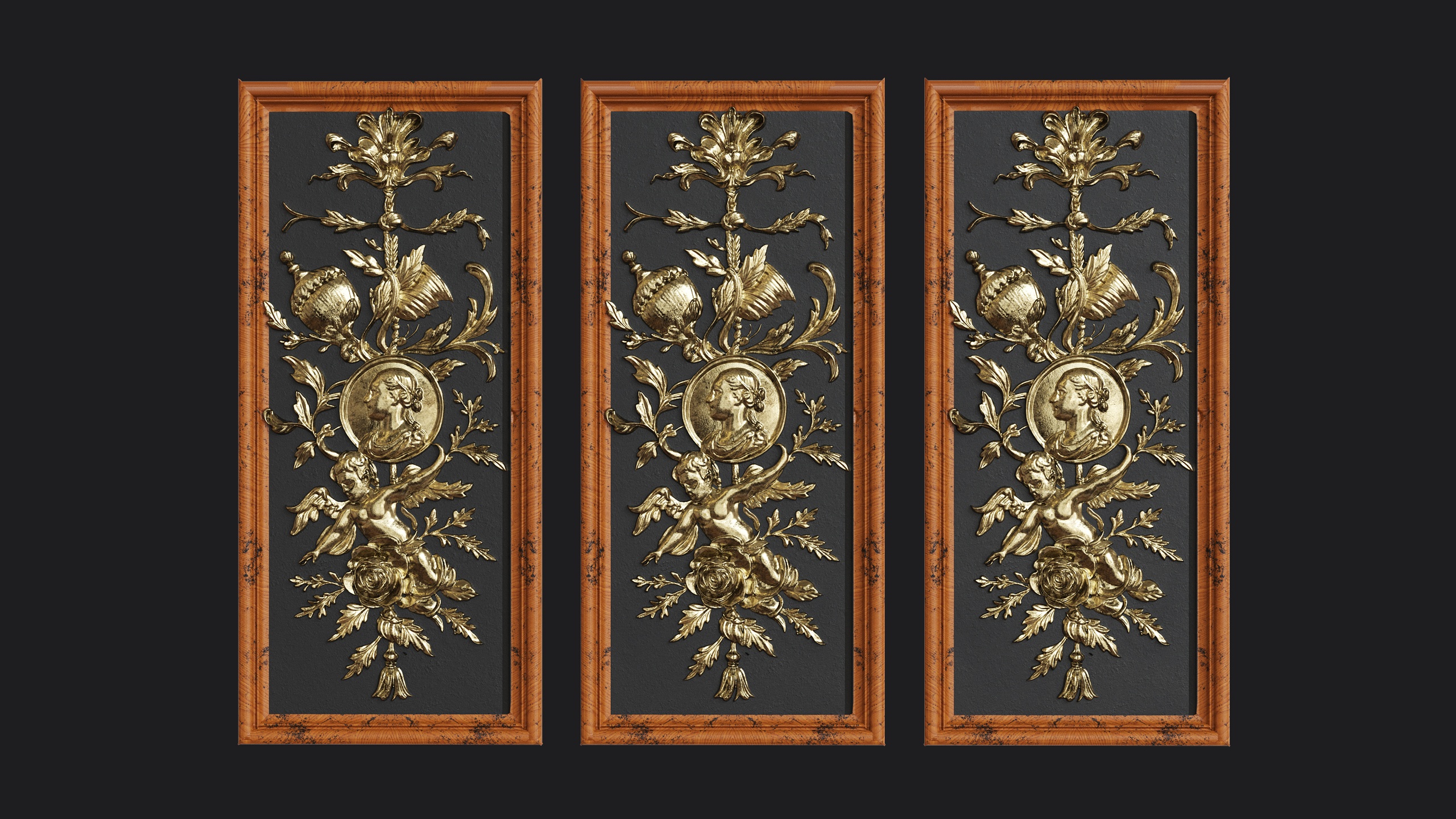 Media 1 for listing Classic Rococo Decorative Relief Panel