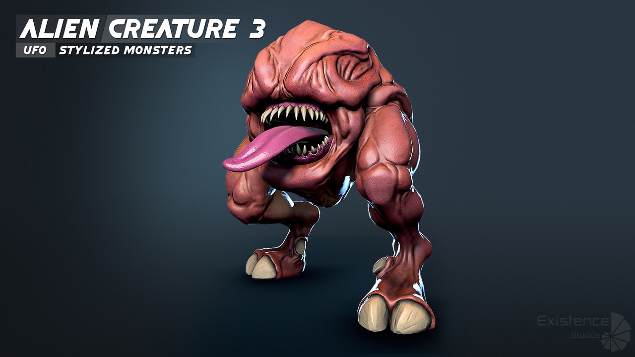 出品Alien Creature 03 - Low Poly Stylized Monsters - Pet Fantasy Predator- #20のメディア1