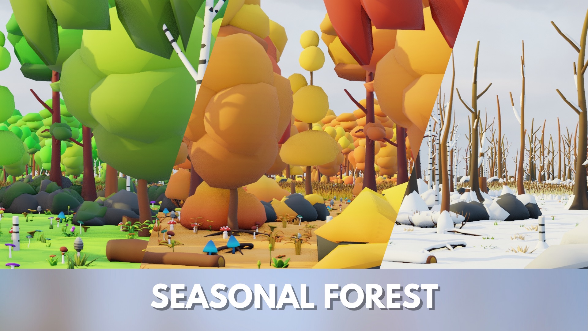 Low Poly Forest Pack Seasonal Biome | Fab