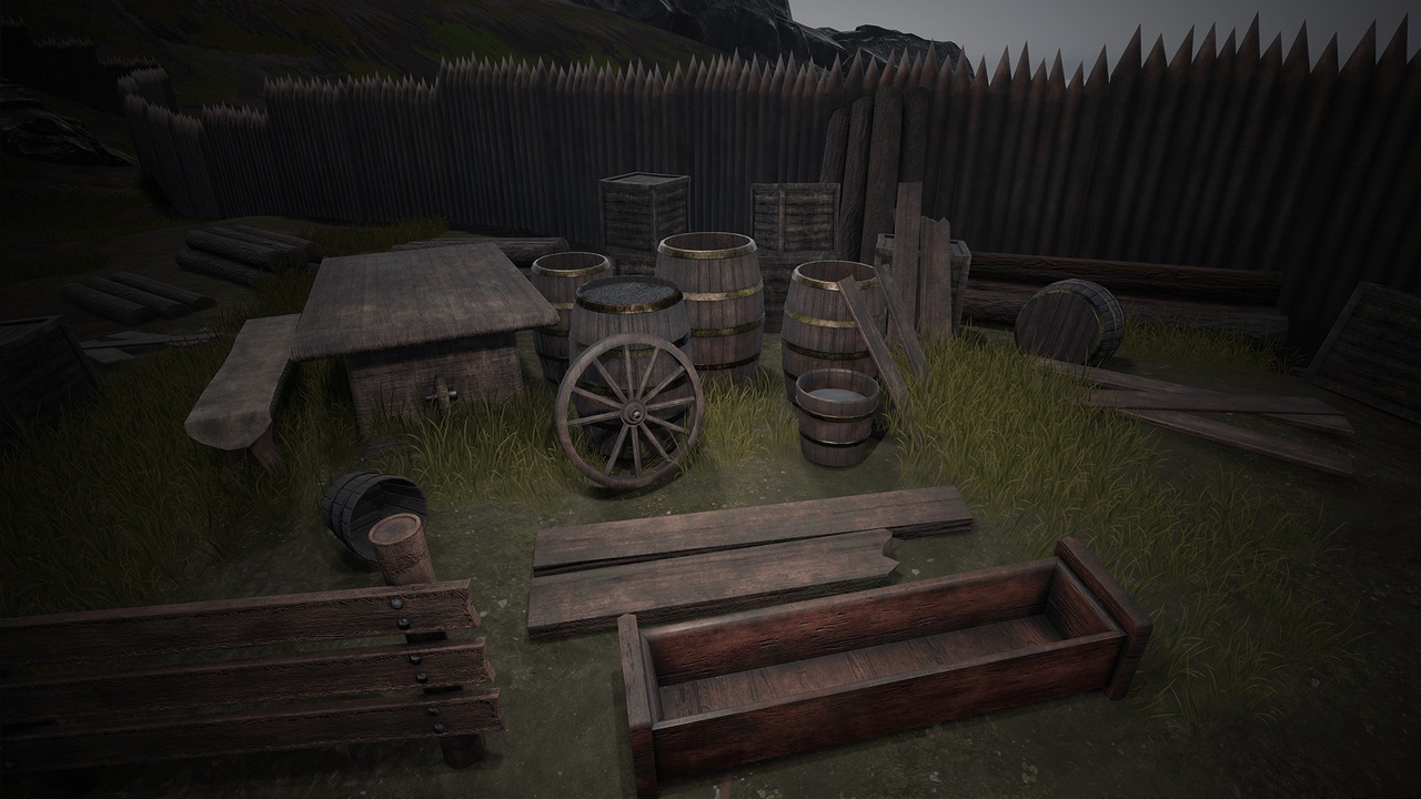 Medieval Series: Village Wooden Props 제품 등록을 위한 미디어 1개