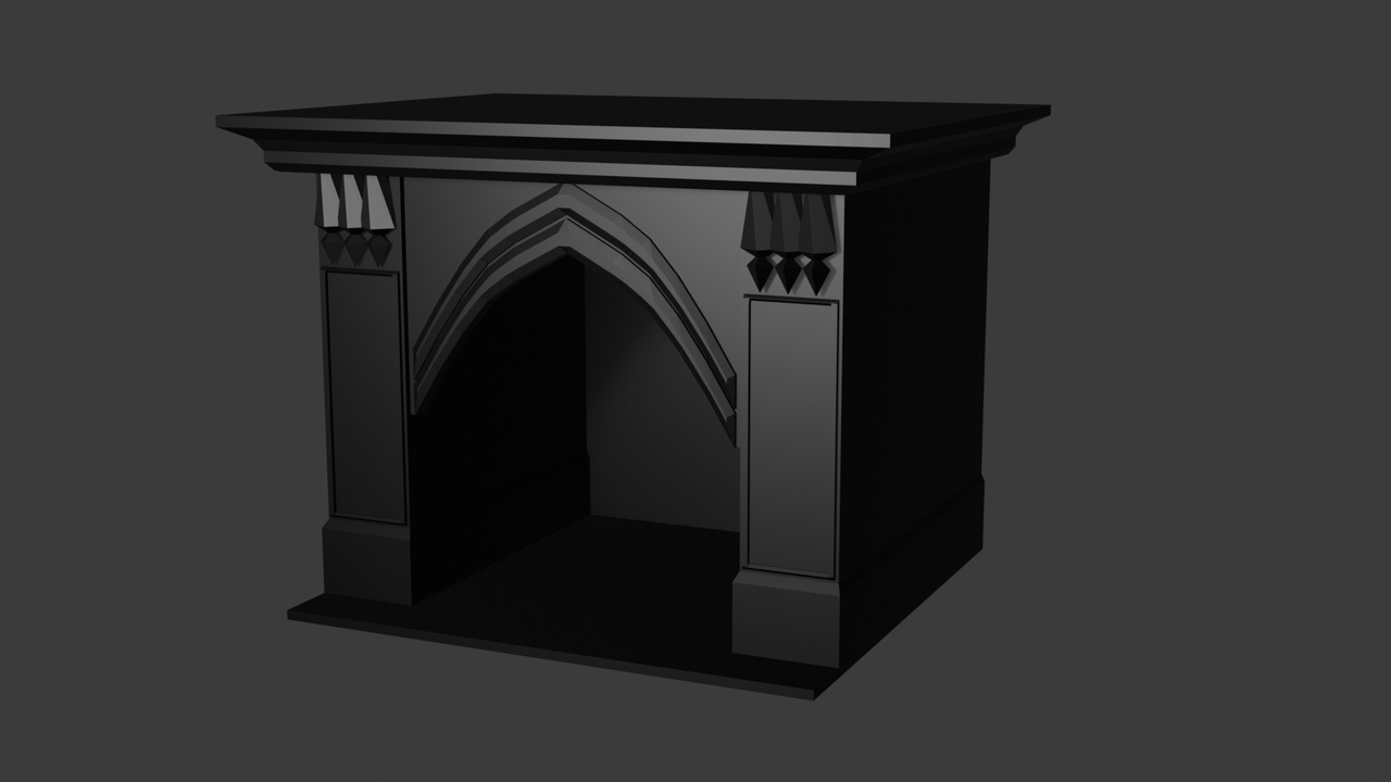 Media 1 for listing Gothic Arch Fireplace – 3D Model