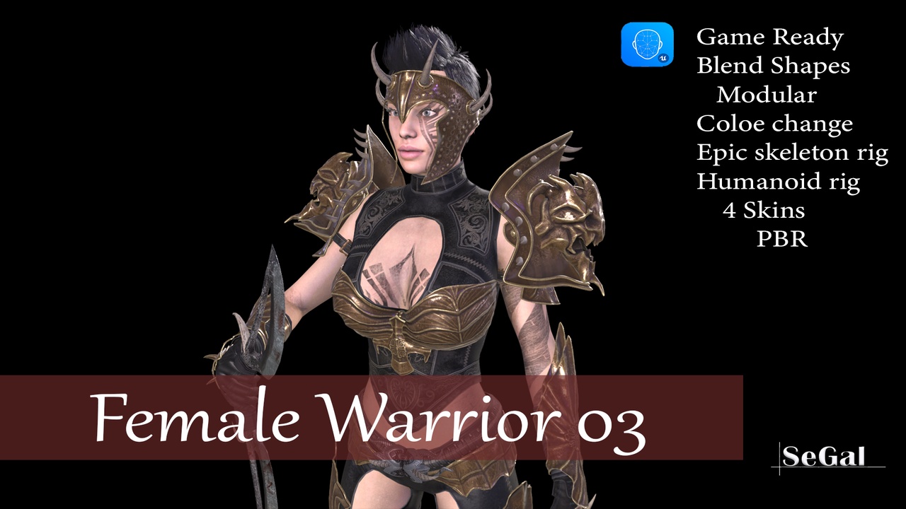 Media 1 for listing Female warrior 03