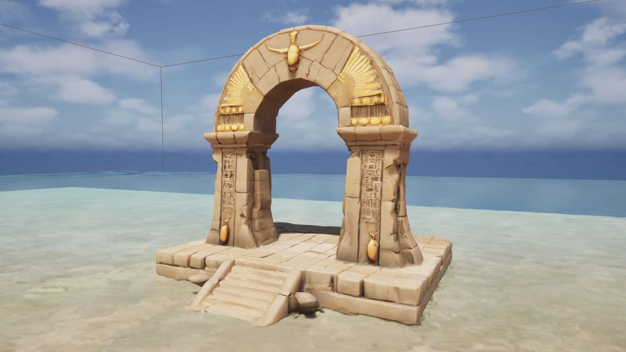 Media 1 for listing Egyptian Stargate V1 - Low Poly Gateway - Ancient Portal