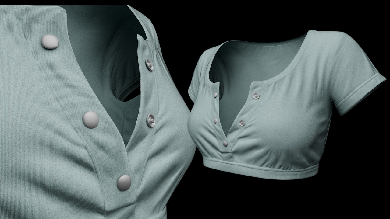 Media 1 for listing Premium CropTop - Customizable - Metahuman Compatible