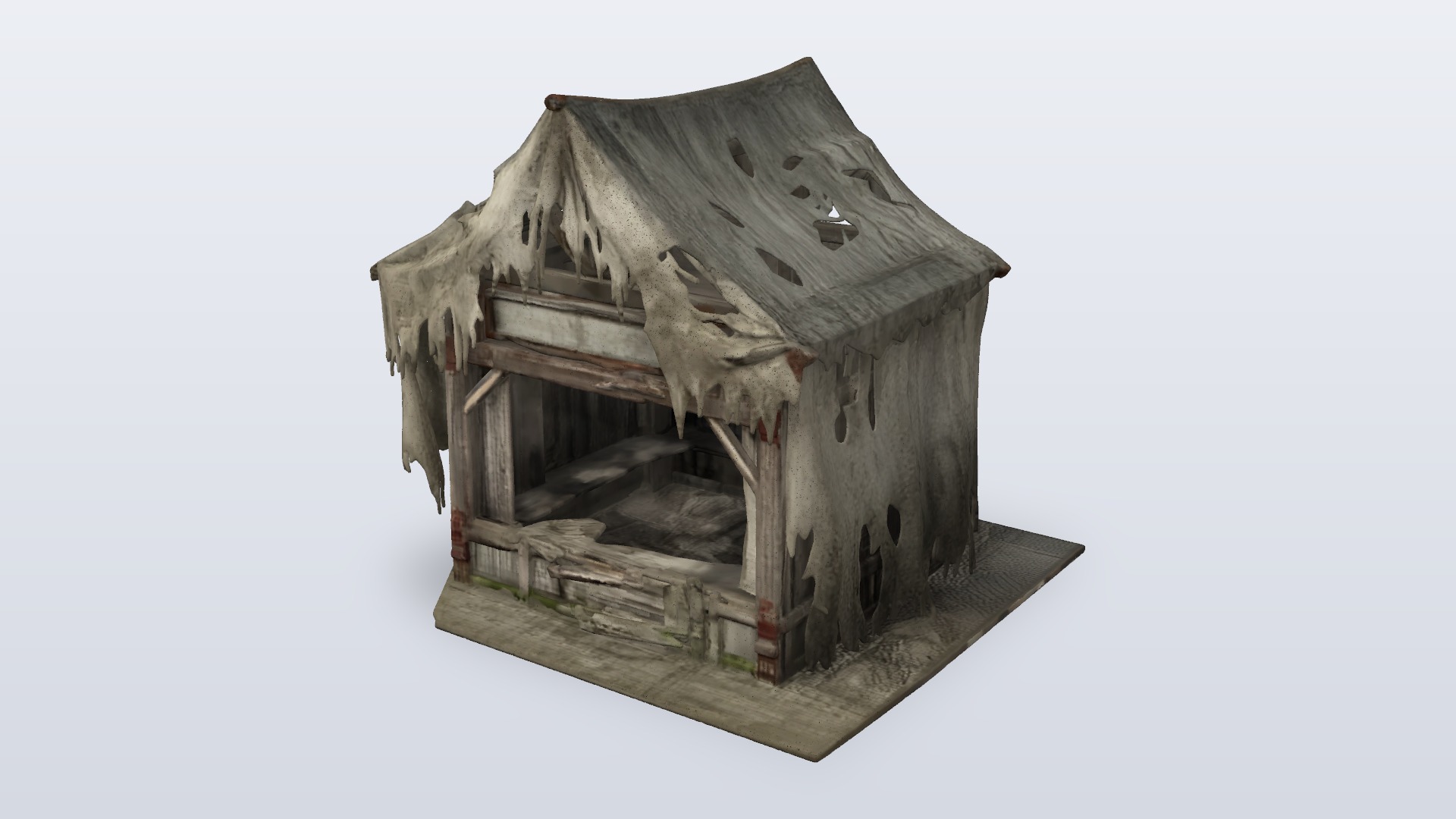 Ruined Medieval Market Stall | Fab
