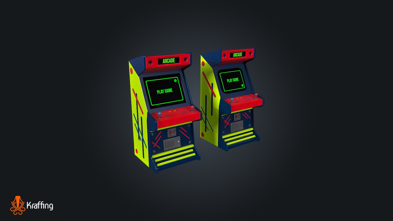 Media 1 for listing Arcade Machine V1 – Retro Game – Game Ready PBR