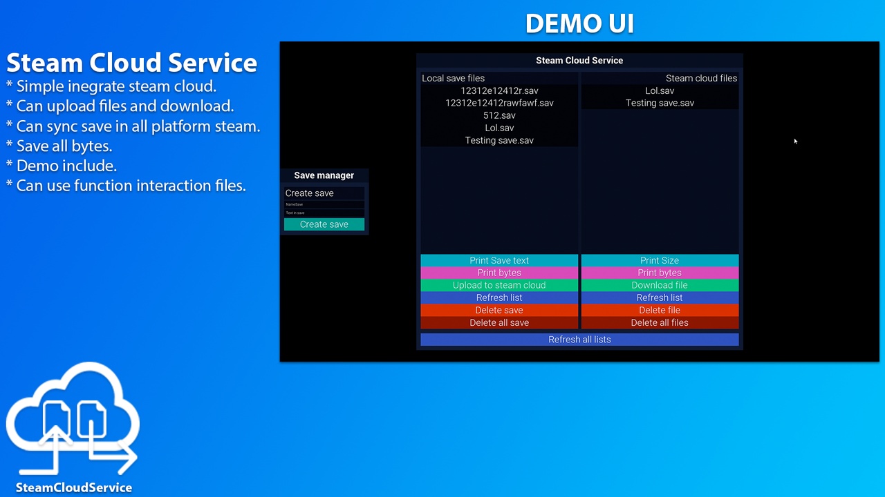 Media 1 for listing Steam Cloud Services
