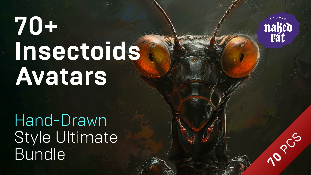 Media 1 for listing Insectoids Character Avatar Portraits, Insectoid Avatars Icons SET
