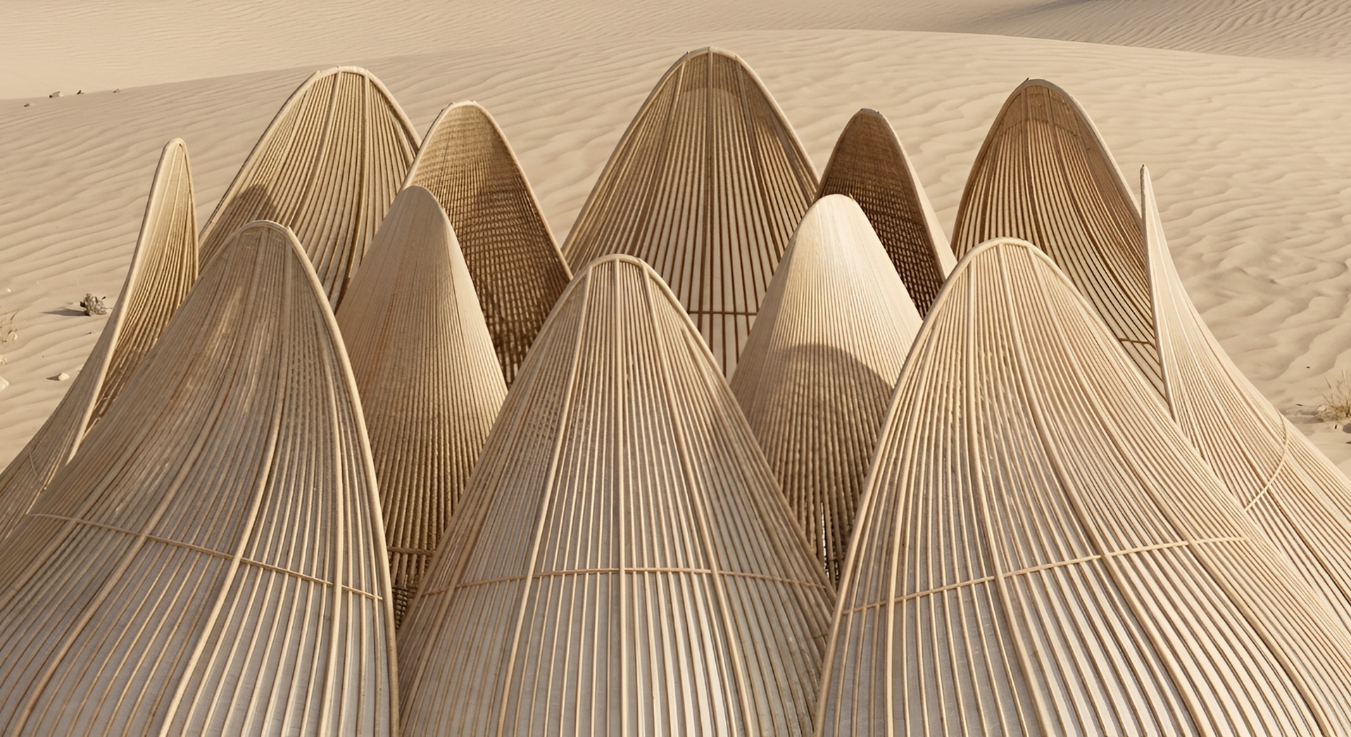 Media 1 for listing Parametric Desert Pavilion 3D Model Modular Festival Architecture Structure