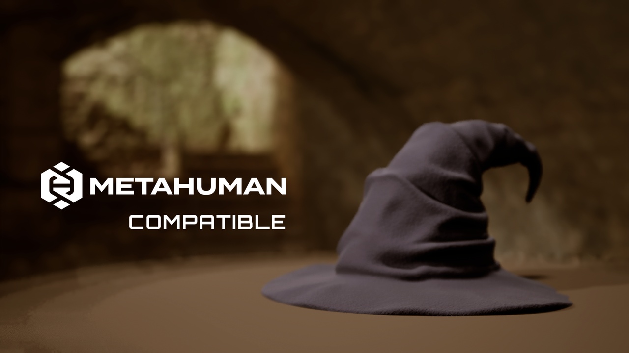 Media 1 for listing Wizard Hat | MetaHuman Compatible | Resizable Outfit