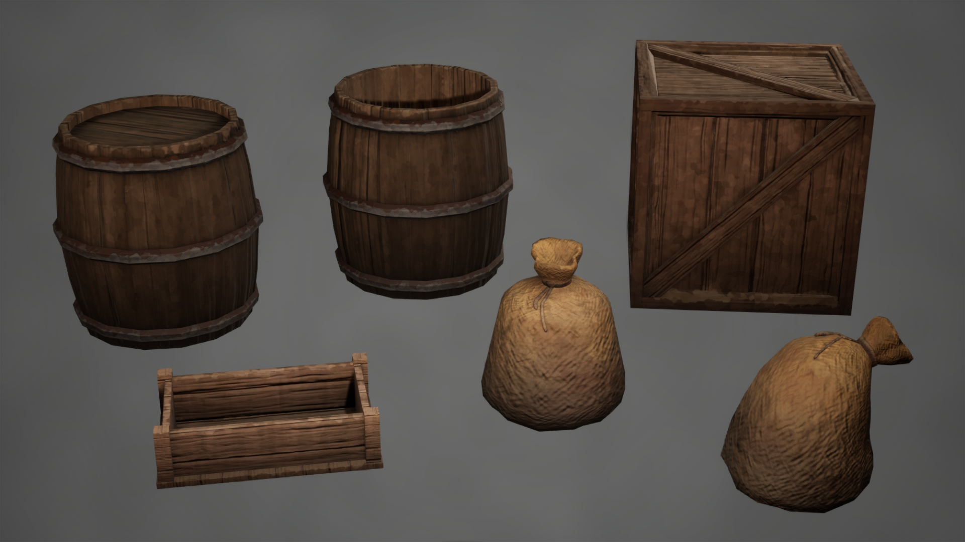 LowPoly Stylised (Stylized) Storage Set | Fab