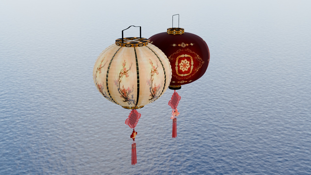 Media 1 for listing Chinese Red Lantern 3D Model
