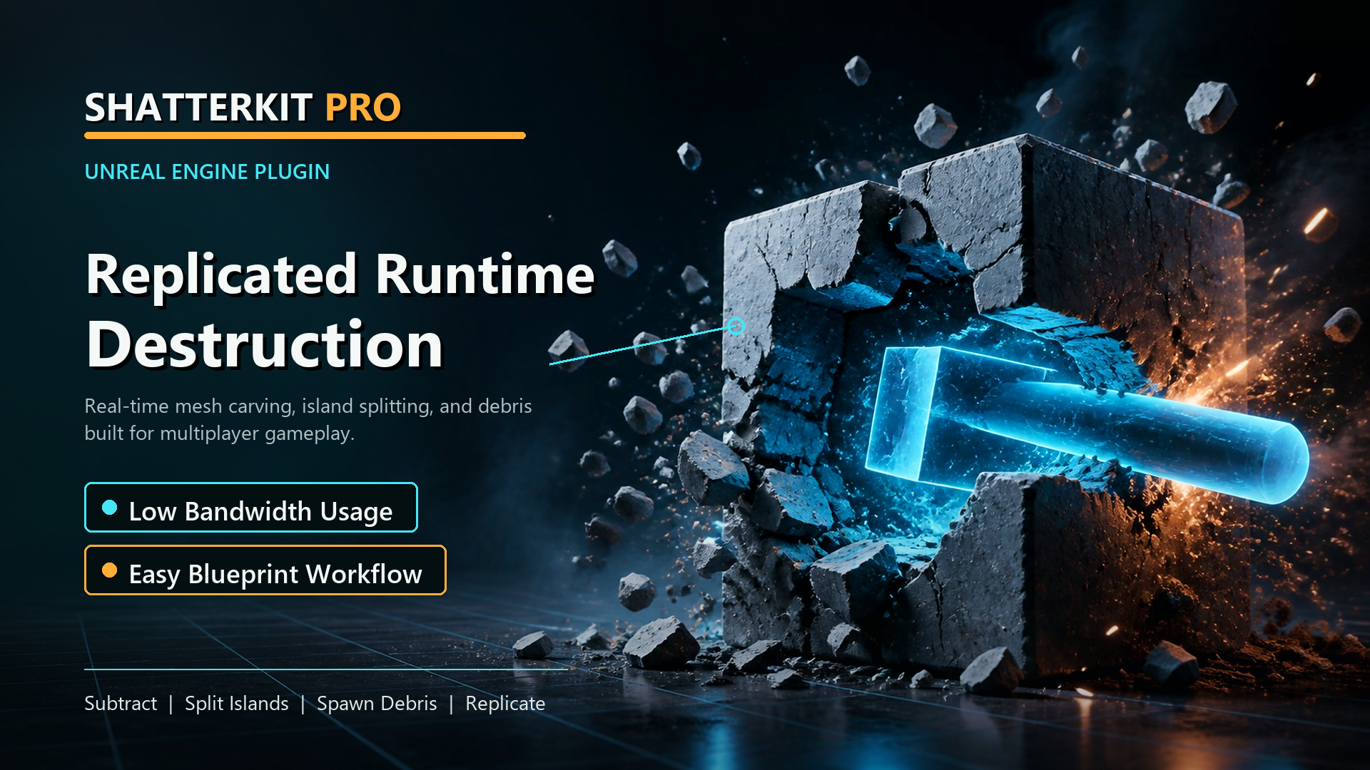ShatterKit Pro - Runtime Boolean Destruction Toolkit | Fab