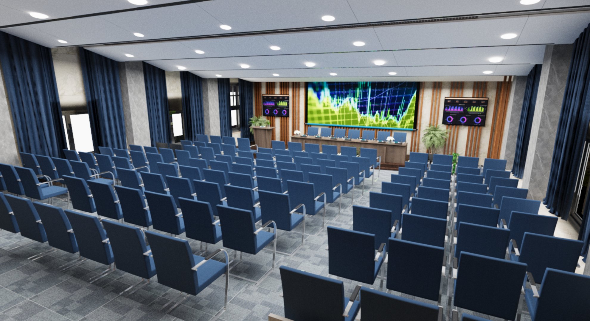 Modern Conference Hall Interior – Realistic Auditorium Environment | Fab