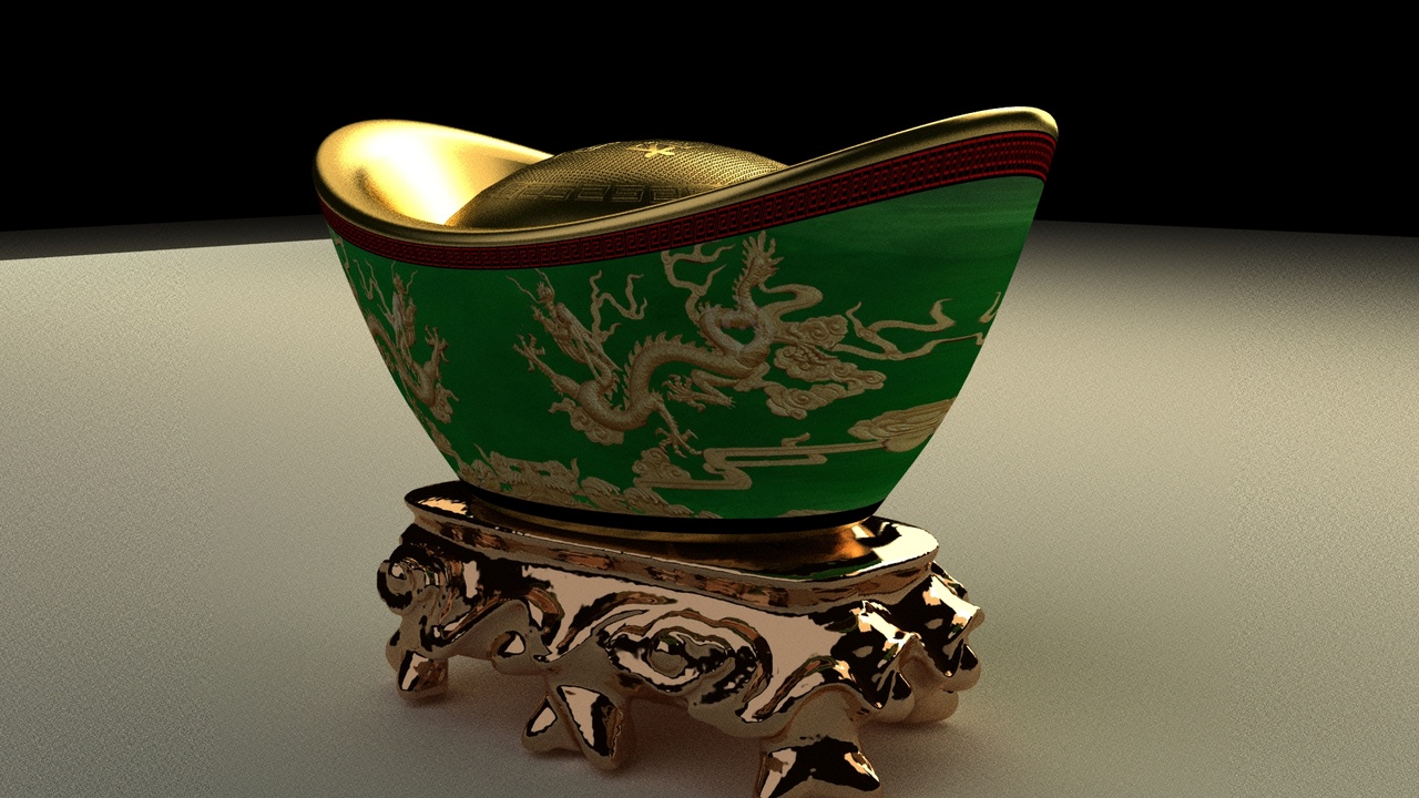 Media 1 for listing Chinese Gold Ingot Figure 3D Model