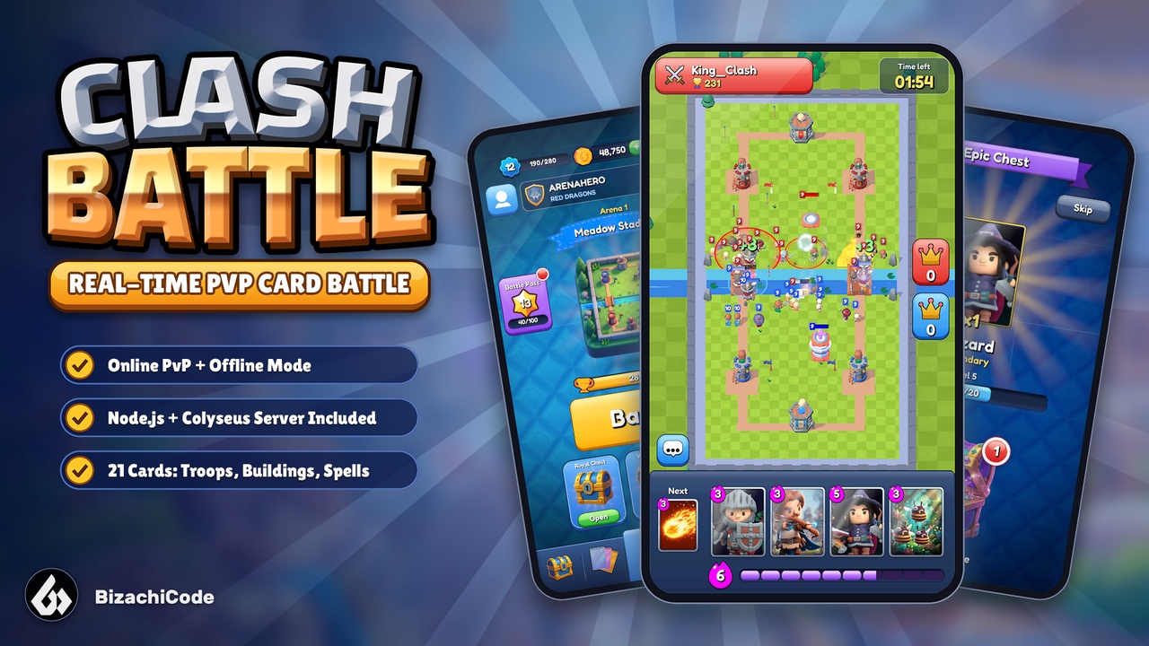 Media 1 for listing Clash Battle - Multiplayer Card Arena Template