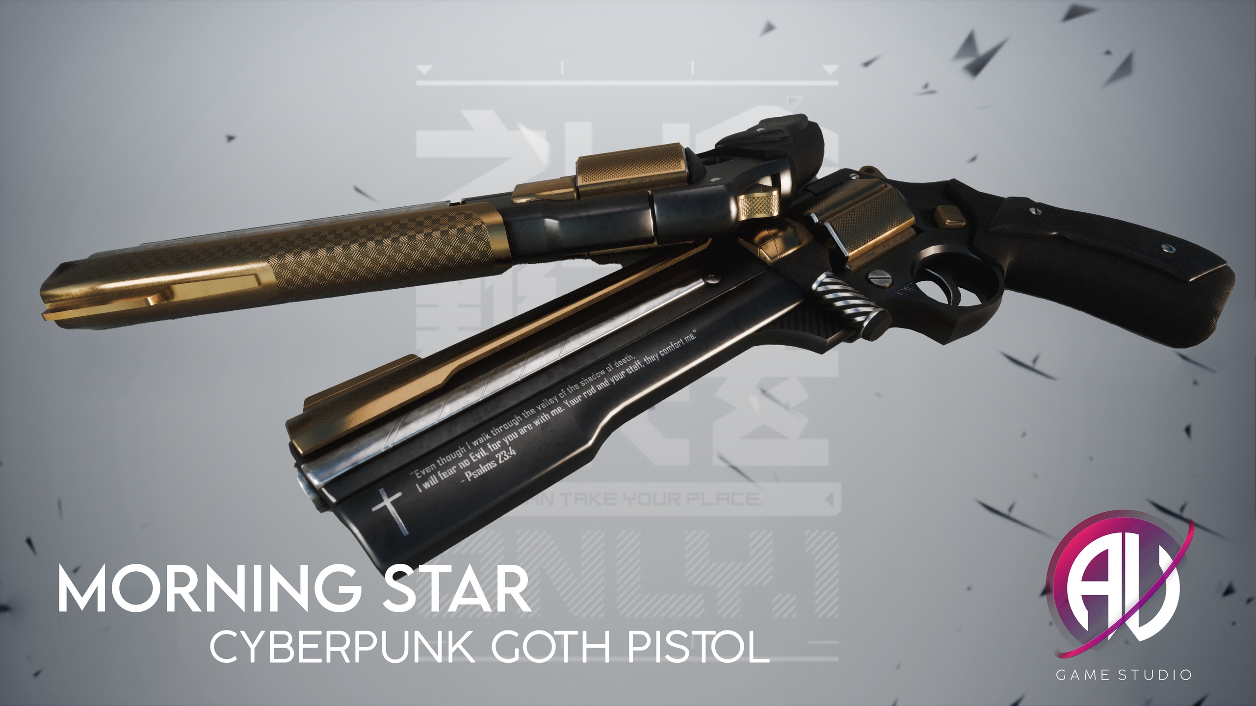 Media 1 for listing Cyberpunk Goth Pistol - Morning Star