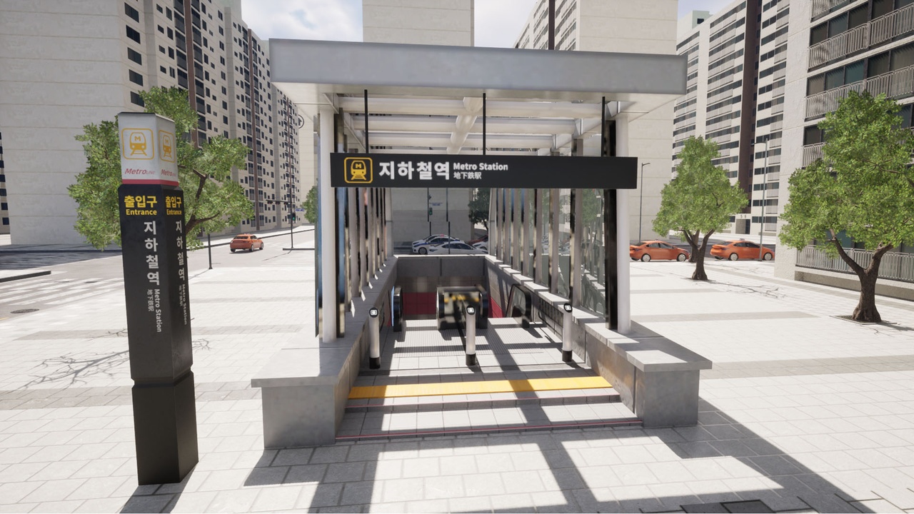 الوسائط 1 للقائمة Korean Underground Metro Entrance 02