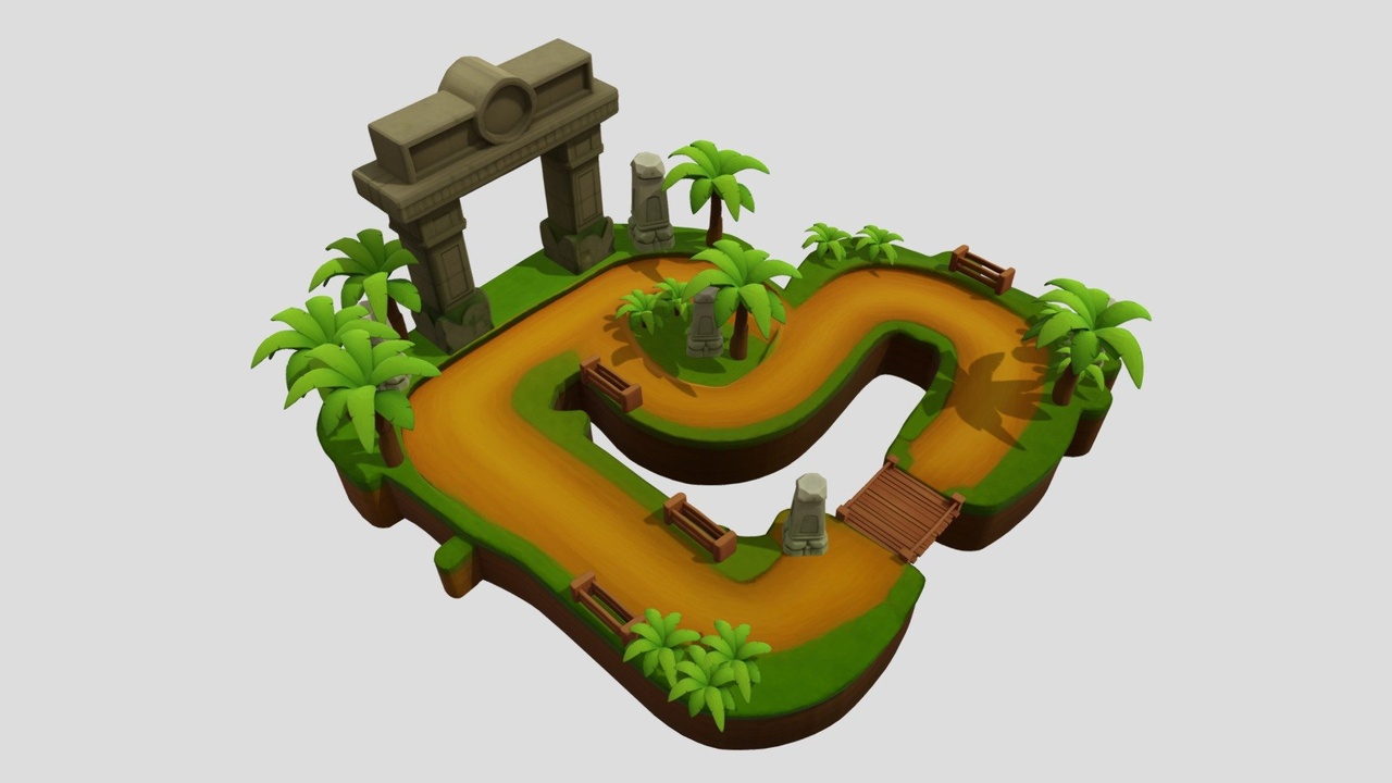 Media 1 for listing Stylized Jungle Racing Track
