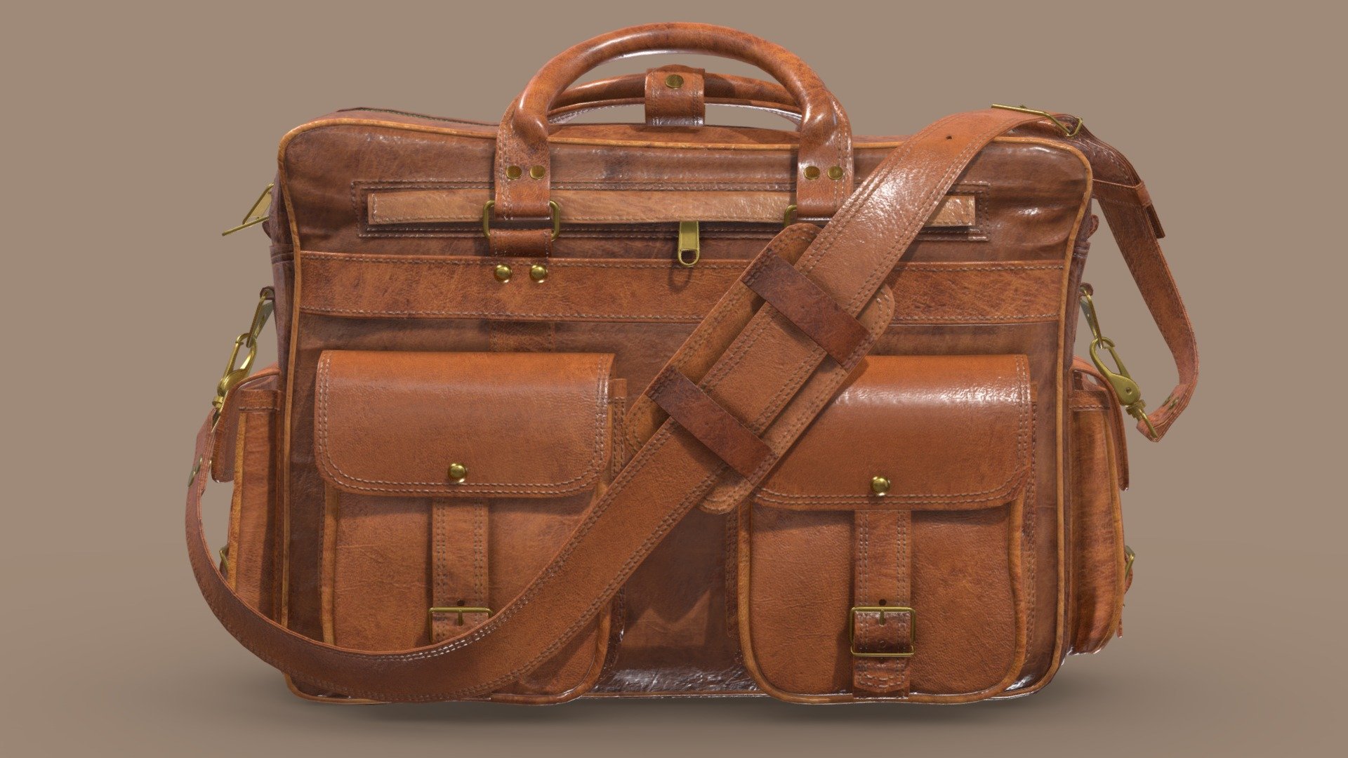 Roosevelt Buffalo Leather Pilot Bag Mens Leather Flight Bag